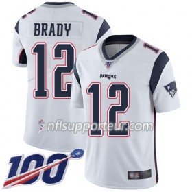 Maillot Homme New England Patriots Tom Brady 12 Nike Blanc 100th